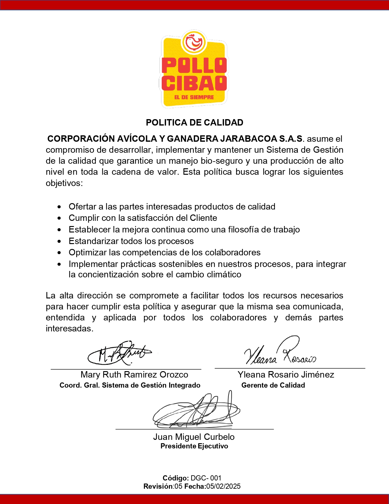 Política de Calidad